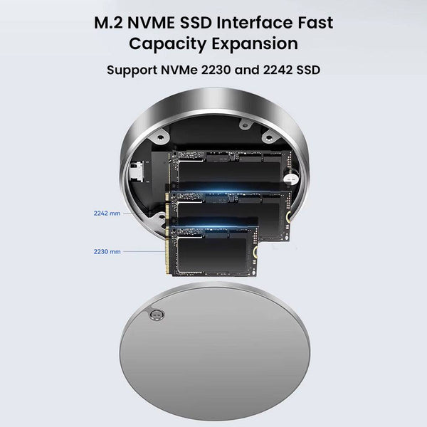 EAGET - SE880 M.2 NVMe SSD Enclosure Upto 4TB Capacity - 8