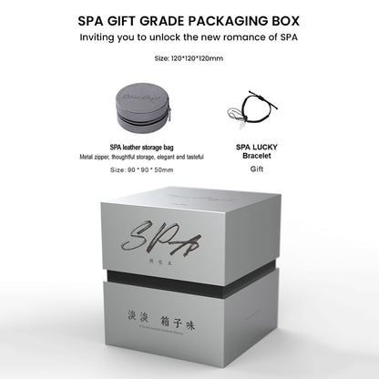 EarAcoustic Audio - SPA-Hi End Dynamic Driver IEM gift packaging includes a premium leather storage case and SPA Lucky bracelet, ideal for audiophiles.