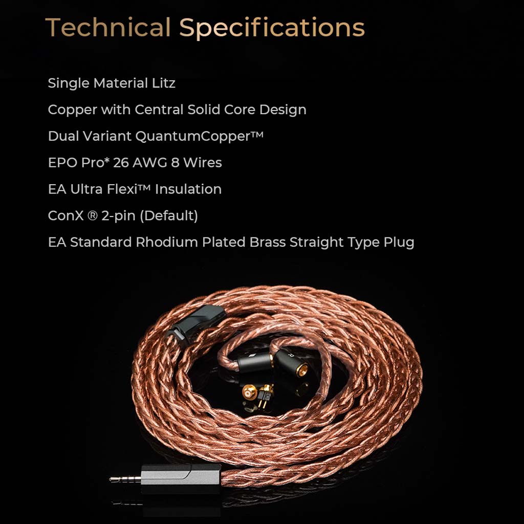 Effect Audio Ares II Upgrade Cable for IEM Technical Specifications