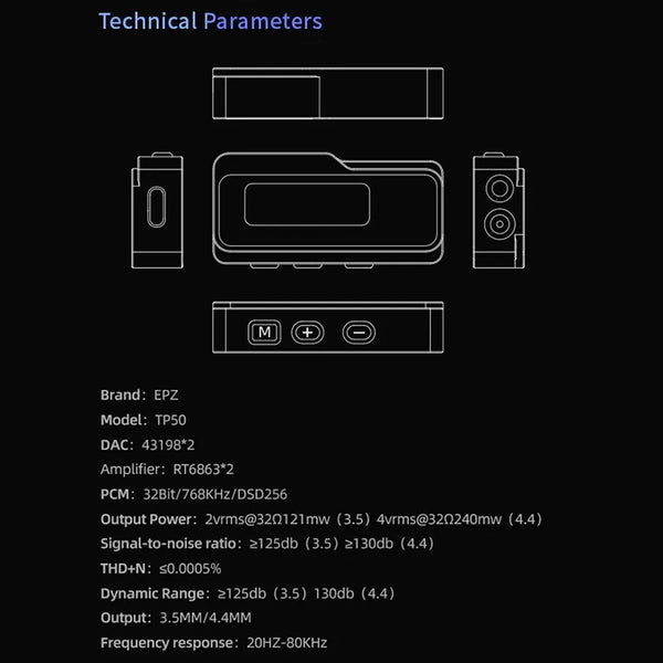 EPZ - TP50 Portable DAC & Amp - 10