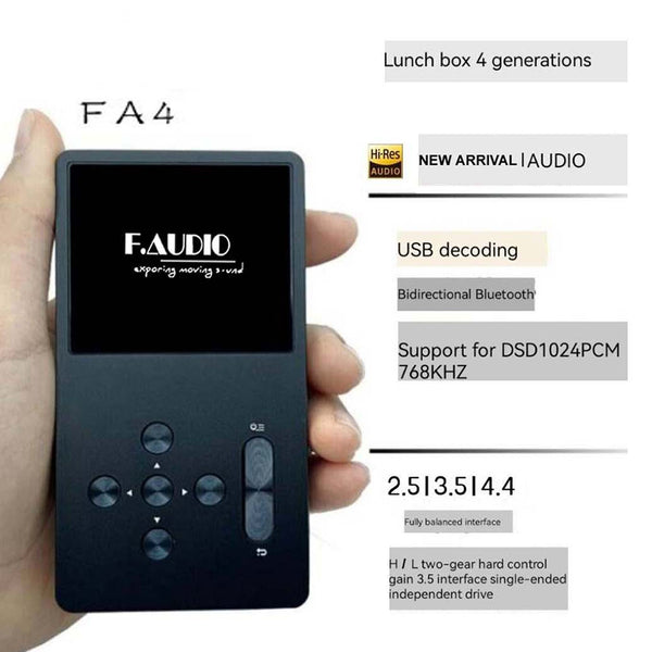 F.AUDIO - FA4 Dual ES9038Q2M DAC Bluetooth Digital Audio Player - 2