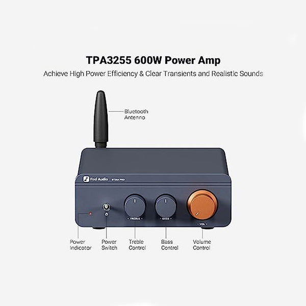 Fosi Audio - BT20A Pro Bluetooth Power Amplifier - 2