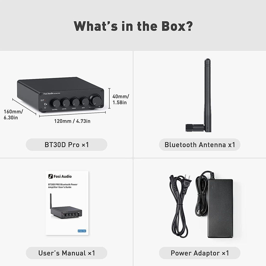 Fosi Audio BT30D Pro Bluetooth Power Amplifier – Concept Kart