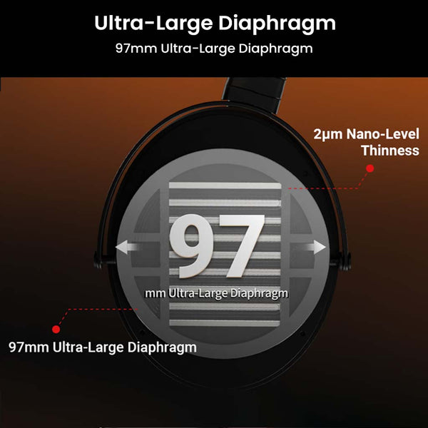 Fosi Audio i5 97mm Planar Magnetic Open Back Headphones - 3