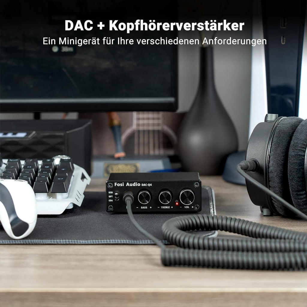 Fosi Audio Q4 Mini Stereo Gaming DAC & Amp | Concept Kart