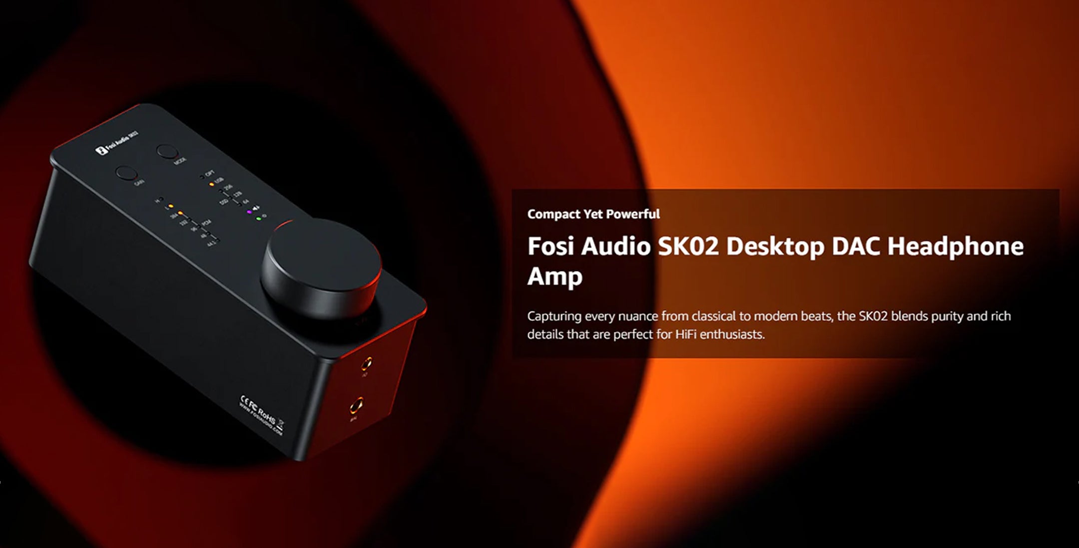 Concept kart fosiaudio sk02 headphone amplifier blk 3 1