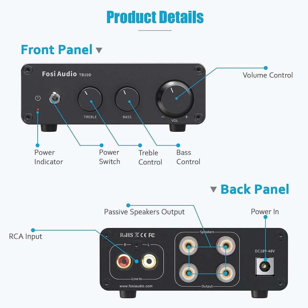 Fosi Audio - TB10D 600W Mini Power Amplifier – Concept Kart