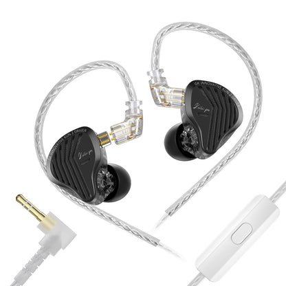 Gold-colored GK KUNTEN Pro 2nd Generation in-ear monitor with advanced driver technology, transparent cable, and ergonomic shape