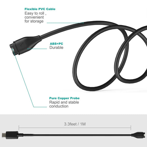 Garmin Fenix 5 USB-C Charging & Data Transfer Cable - 4