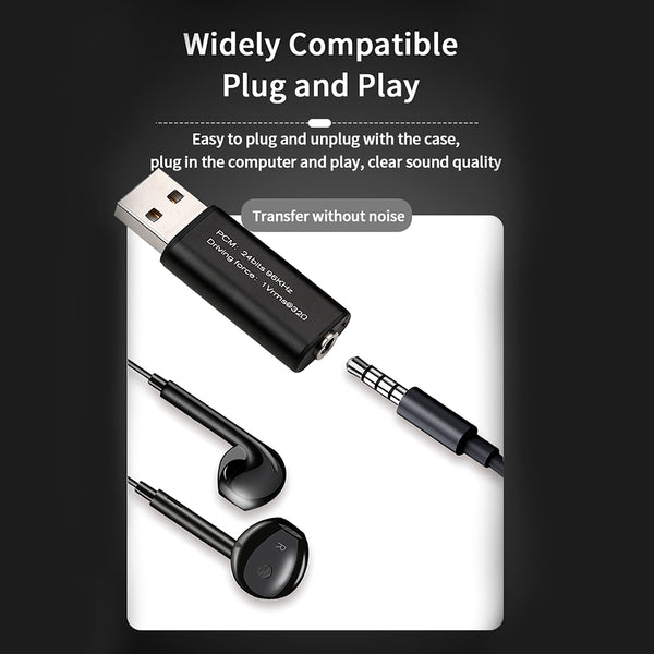 JCALLY – JA06 USB to 3.5mm Headphone External Sound Card Converter - 7