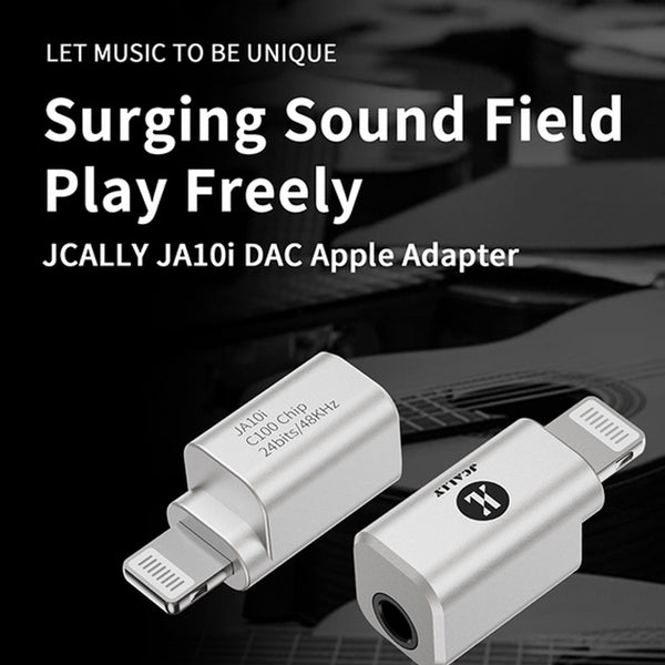 JCALLY - JA10i Lighting Male to 3.5mm Female Audio Adapter - 6
