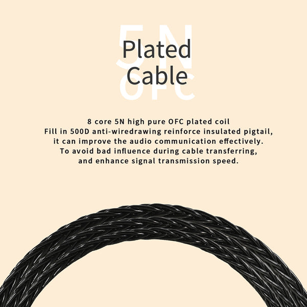 JCALLY - LT8 8 Core Upgrade Cable for IEMs - 7