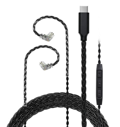 Buy black JCALLY - TC08 Pro Upgrade Cable for IEM with Mic