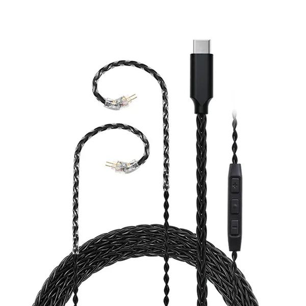 JCALLY - TC08 Pro Upgrade Cable for IEM with Mic - 1