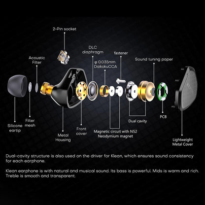 KEFINE KLEAN 10mm DYNAMIC DRIVER IEM