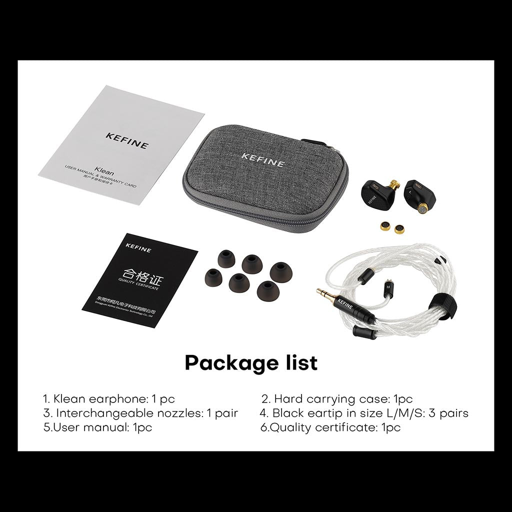 KEFINE KLEAN Package List
