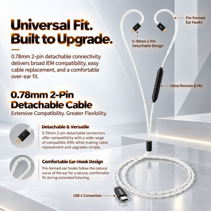KEFINE – Klean SV 108-Strand Silver-Plated Copper Replacement Cable