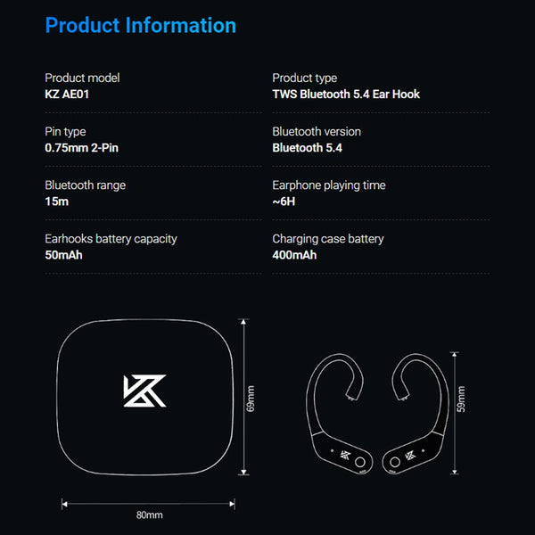 KZ – AE01 TWS Bluetooth Adapter for IEMs - 16