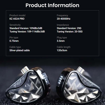 KZ AS24 Pro 24 BA's IEM Information