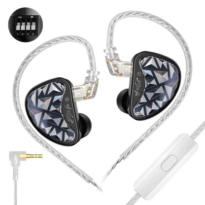 KZ AS24 Pro 24 BA's IEM Black Mic