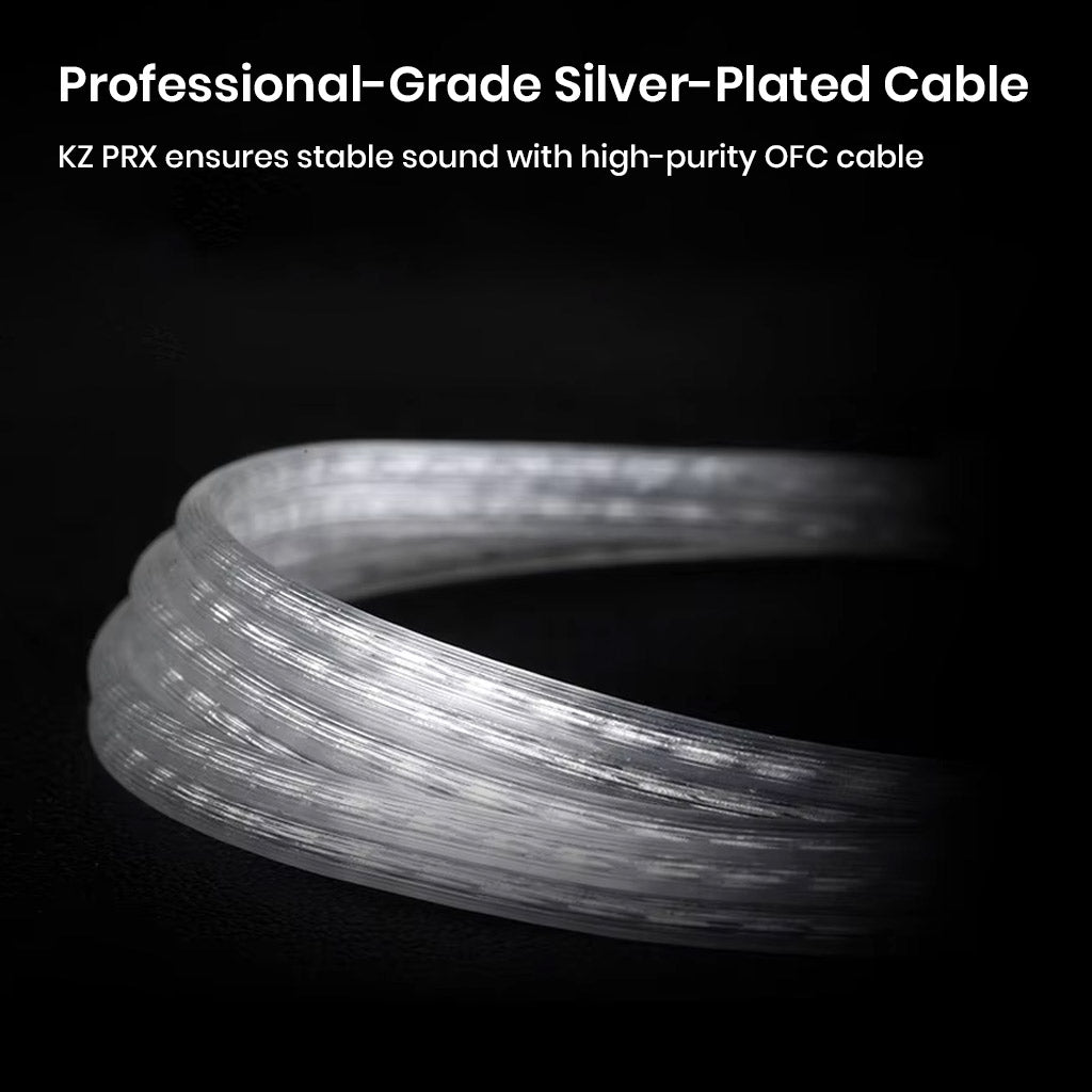 KZ PRX Planar Magnetic Driver IEM with silver Platedt Cable
