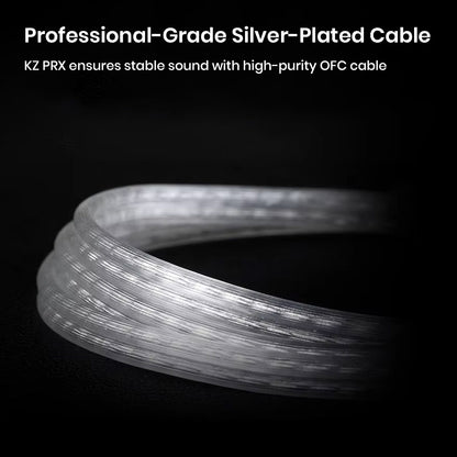 KZ PRX Planar Magnetic Driver IEM with silver Platedt Cable