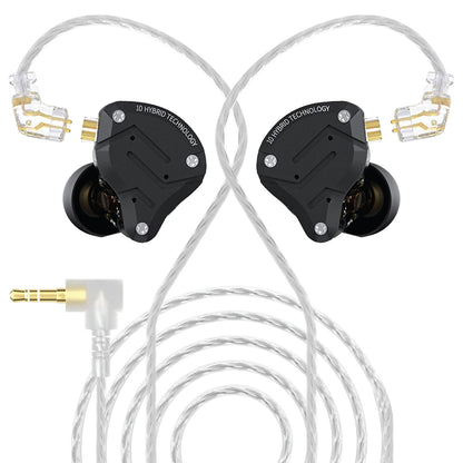 ConceptKart KZ ZS10 Pro Wired IEM Stone Black without mic
