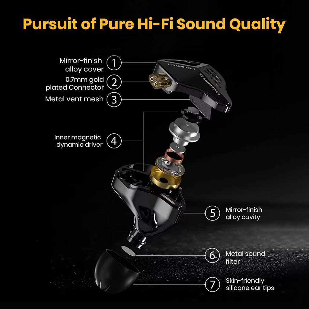KZ ZVX Pro Inner Magnetic Dynamic Driver IEM – Concept Kart