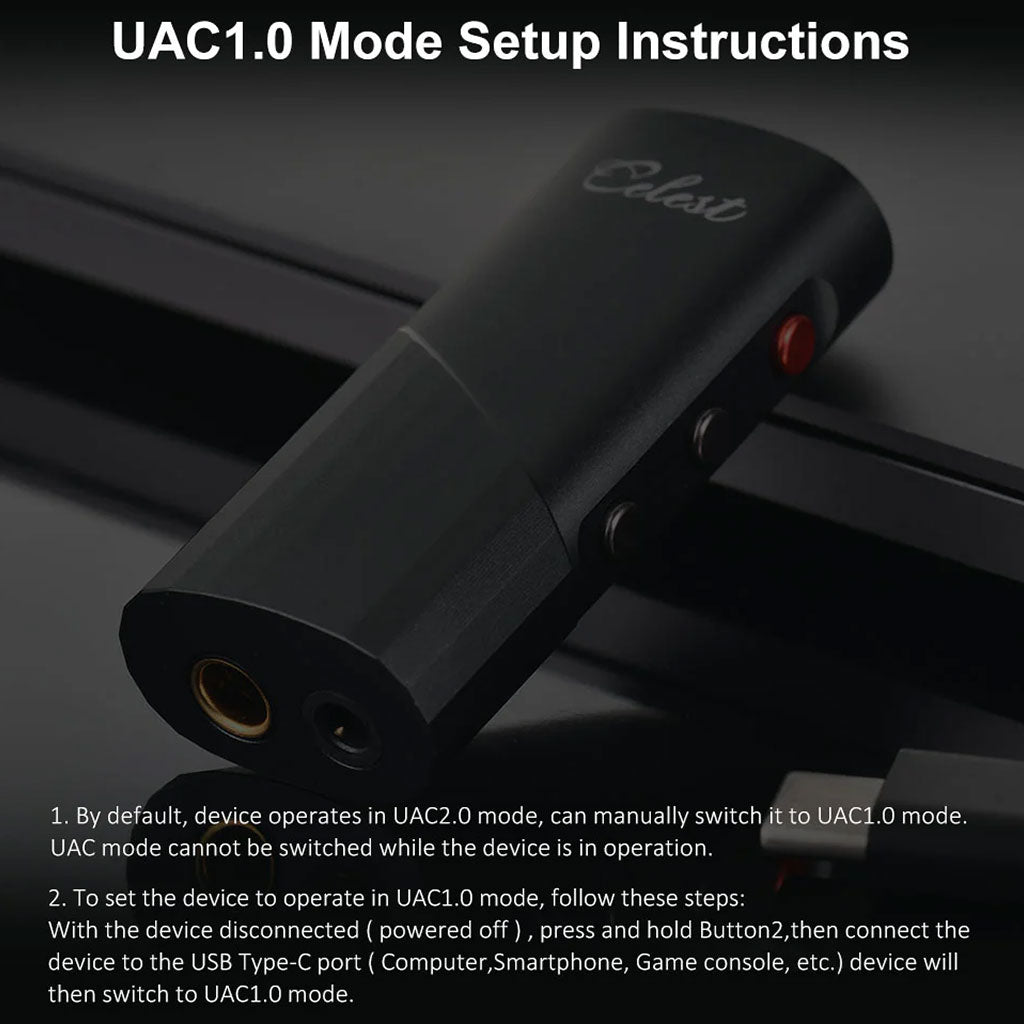Kinera Celest CD-20 DAC AMP UAC1.0 Mode Setup