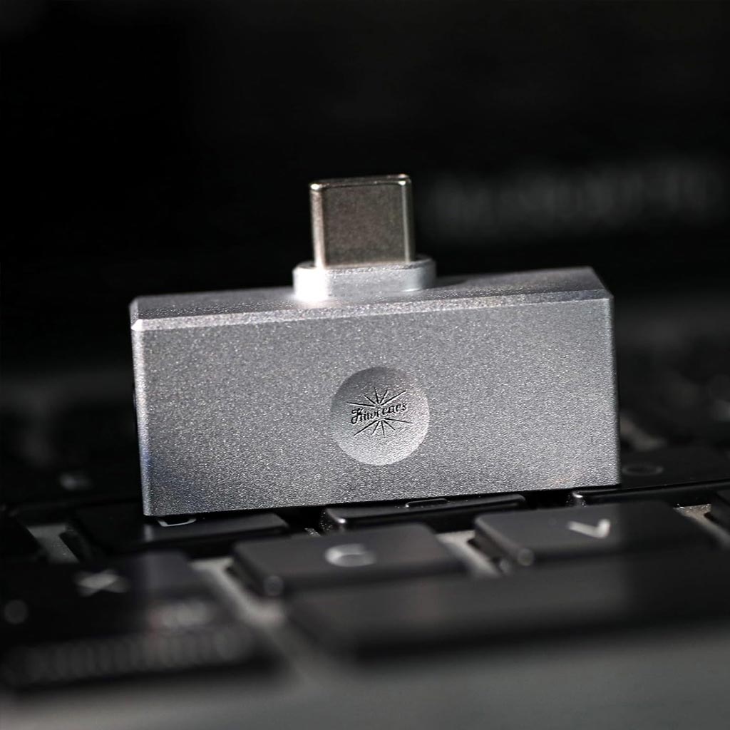Kiwi Ears Allegro Mini Portable DAC & Amp Silver side view