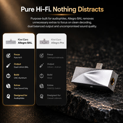 Kiwi Ears - Allegro BAL Upgraded Mini USB-C DAC/AMP