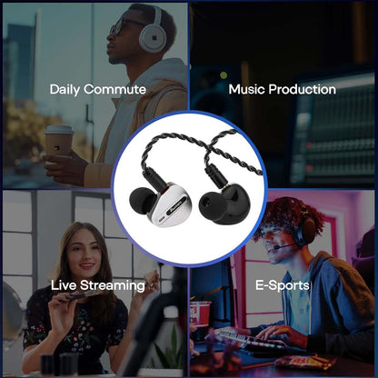 Kiwi Ears Airoso IEM ideal for daily commute, music production, live streaming, and e-sports, offering versatile high-fidelity performance.