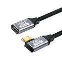 TECPHILE - L Shape Type-C Male to Type-C Female 100W Charging Cable - 11