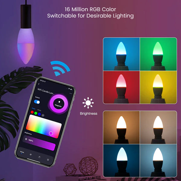 Moes - E14 6W WiFi Smart LED Light Bulb - 4