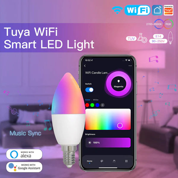 Moes - E14 6W WiFi Smart LED Light Bulb - 7
