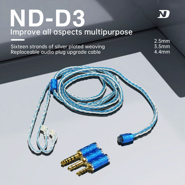 ND - D3 Silver Plated Modular Upgrade Cable for IEM - 2