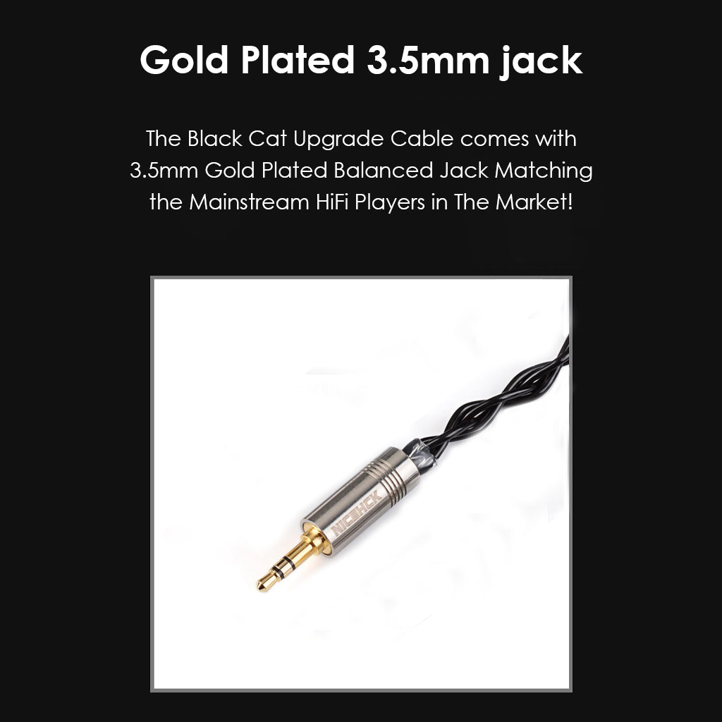 NICEHCK – BlackCat Upgrade Cable for IEMs