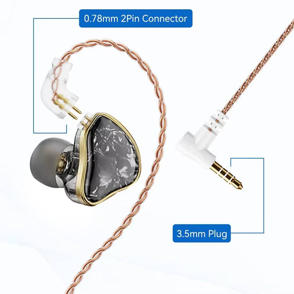 NiceHck db2 IEM 3.5 0.78mm Mic Black 0.78mm pin connector