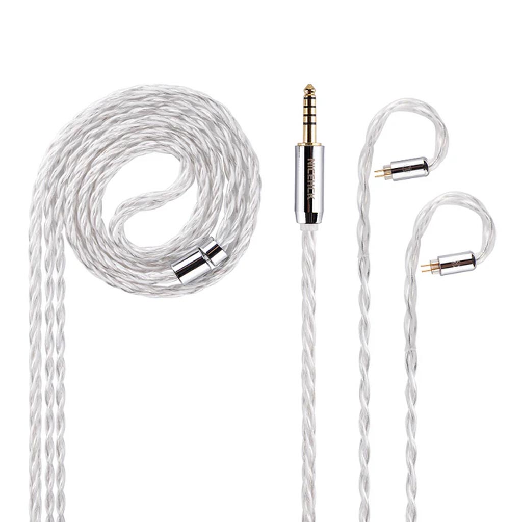 Nicehck DeepSnow 4-core cable for iems white 4.4