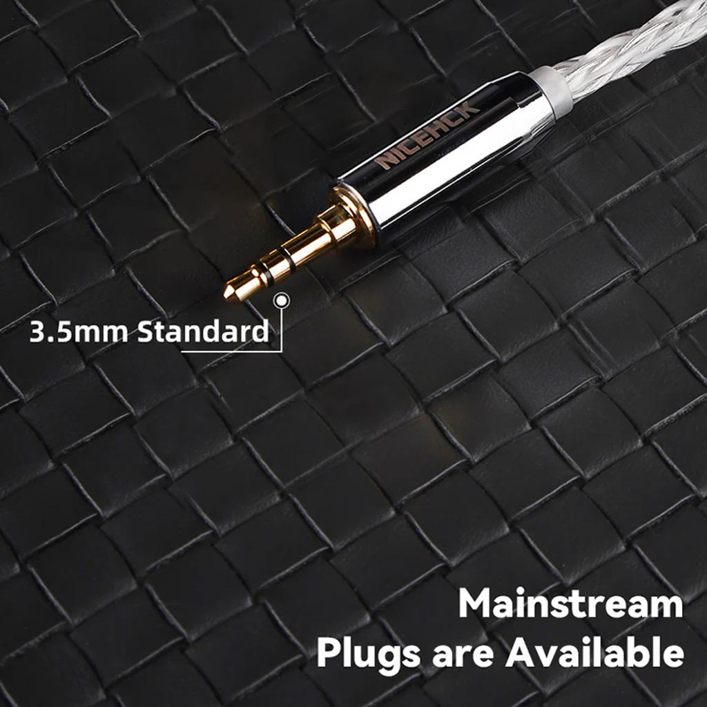 Nicehck DeepSnow 4-core cable for iems white 3.5