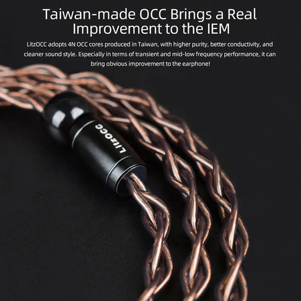 NiceHCK - Litz OCC 4 Core Copper Upgrade Cable for IEM - 2