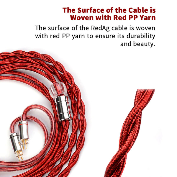 NICEHCK – RedAg 4N Pure Silver Upgrade Cable for IEM - 3