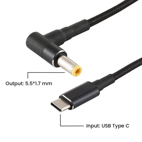 TECPHILE - 100WType-C PD Fast Charging Cable For Acer Laptop - 0