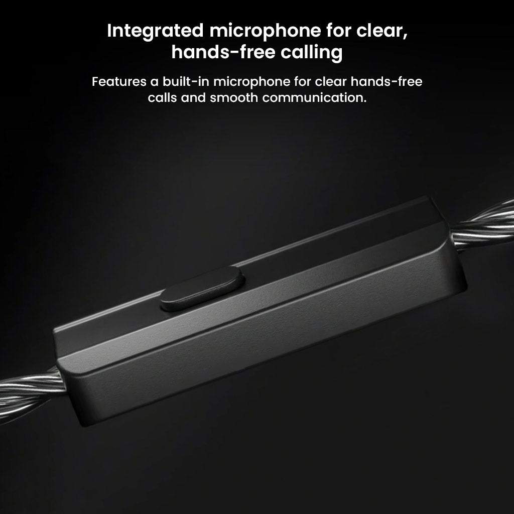 Built-in microphone on OKZ - T7 Premium 4-Core Upgrade Cable for IEM allows hands-free calling and smooth communication during use.