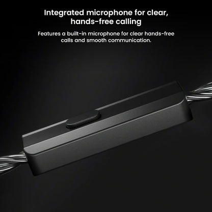 Built-in microphone on OKZ - T7 Premium 4-Core Upgrade Cable for IEM allows hands-free calling and smooth communication during use.