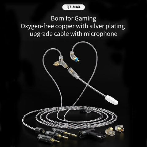 Concept Kart QKZ Q7 Max Upgrade Cable For IEM For Gaming