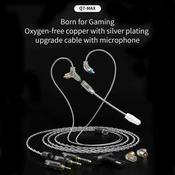 QKZ – Q7 MAX 2 Core Upgrade Cable for Gaming IEMs - 2