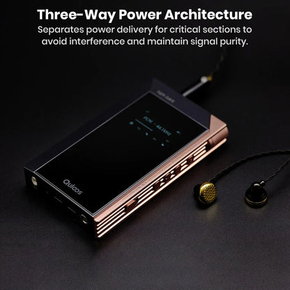 QULOOS - MUB5 DAC/AMP with three-way power architecture to minimize interference and maintain signal purity during playback.
