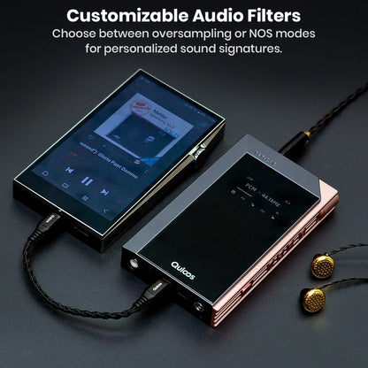 QULOOS - MUB5 DAC/AMP with customizable oversampling and NOS filter modes for tailored audio experiences and sound tuning.