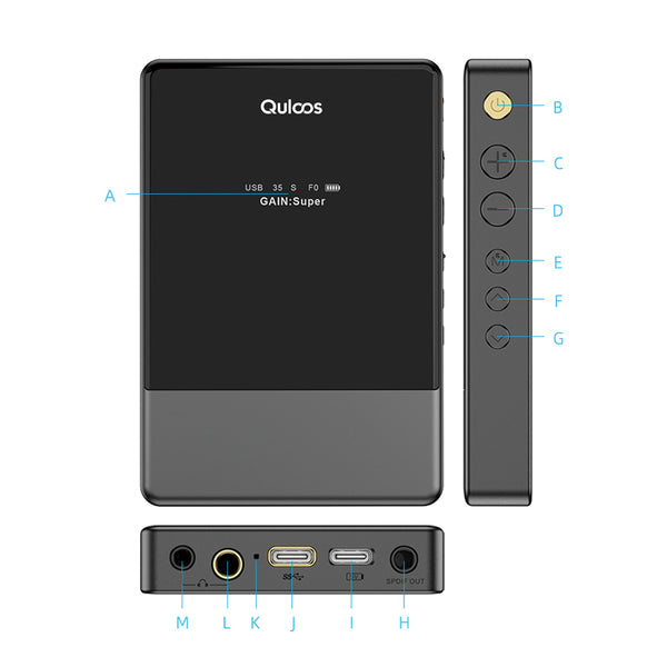 QULOOS - MUB1 Bluetooth Portable USB DAC & AMP - 3